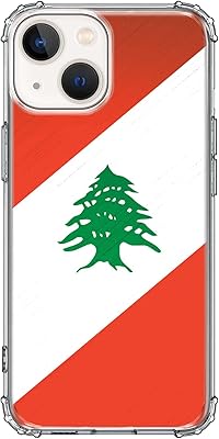Transparent shell elegant classic compatible with Apple iPhone 13 Mini, sweet anti -fall with TPU gel air cushion, fine, flexible and shock resistant shell [designed for Apple iPhone 13 Mini] - Lebanon flag.. DIAYTAR NIGERIA: Connecting Nigerians with affordable products through our expansive e-commerce platform.