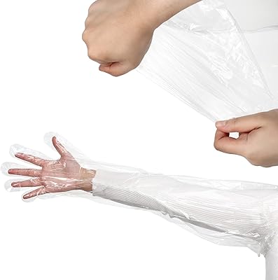 Disposable dressing gloves, 50 pieces of veterinary gloves with long intestine for the dressing of land, deer, gardening, full arm painting.. Transform your shopping experience with DIAYTAR NIGERIA's vast product selection delivered at unbeatable prices.