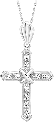 9 -carat white gold pendant pendant necklace, 46 cm/18 inch, diamonds.. DIAYTAR NIGERIA: Where countless products meet affordable prices and reliable nationwide shipping.
