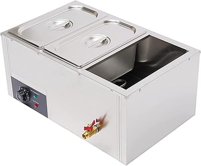 Commercial food heater with 3 pans adjustable steam table adjustment.. Shop for everything you need at DIAYTAR NIGERIA, with budget-friendly prices and quick delivery.