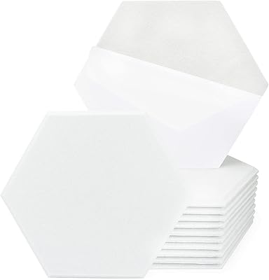 Thick acoustic panel Troystudio sticker - 14.2 x 12.3 x 0.5 inches acoustic absorption, 12 package (hexagon, white).. DIAYTAR NIGERIA: Connecting Nigerians with their needs through our affordable and diverse marketplace.