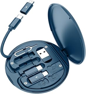 USB Yesimla USB adapter kit, Cable Card, Multi-Type loading cable, USB C converter C to micro Lightning Type C adapter, data transfer, contains a card for card for travel, to be used as a phone medium (midnight blue).. Discover the perfect shopping balance at DIAYTAR NIGERIA with competitive prices and prompt delivery.