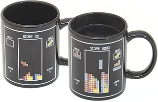GOODS+GADGETS Animated tea cup coffee cup retro coffee cup sensitive to heat with thermal effect motif changing color (tetris).. Click, pay, receive — DIAYTAR Nigeria makes online shopping seamless.