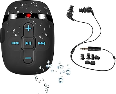 Waterproof MP3 player for swimming and running. Submarine speakers with cord.. DIAYTAR NIGERIA connects desires with reality through affordable prices and reliable delivery service.