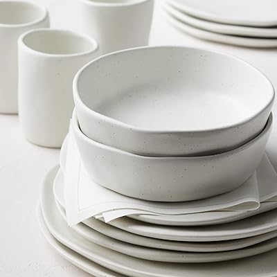 Stone Lian Mercer Stone Stone Table Service, 16 pieces, white peas.. DIAYTAR NIGERIA: Where every search leads to affordable products delivered promptly across Nigeria.