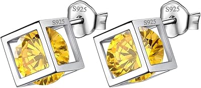 Aurora Tears earrings with Sterling 925 silver birth stone, jewelry sets, gifts, square pendant with birth stone for women and girls.. DIAYTAR NIGERIA: Making online shopping accessible with affordable prices and nationwide delivery service.