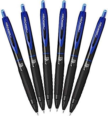 Uni-Bay 307 retractable gel ink pens, 0.7 mm average tip, pack of 6 (blue).. From big brands to everyday basics — DIAYTAR Nigeria has you covered.