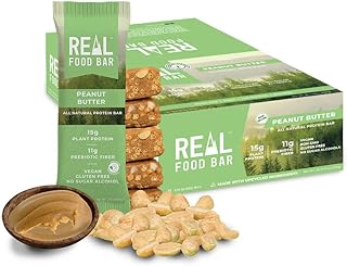 Bar Just Real Food - Plant protein bar - peanut butter - 12 pieces - 15 g of protein - high energy, paleo, vegan and GMO -free - gluten -free, dairy and soy -free products.. DIAYTAR NIGERIA: Where every Nigerian finds what they need at prices they can afford, delivered promptly.