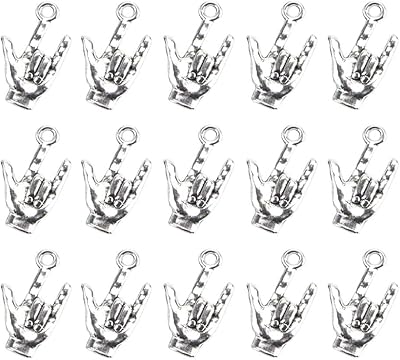 50pcs 22x12mm Ancient Silver Sign of Non Verbal Hand I love you.. Shop with purpose at DIAYTAR NIGERIA, where your money goes further and delivery is always prompt.