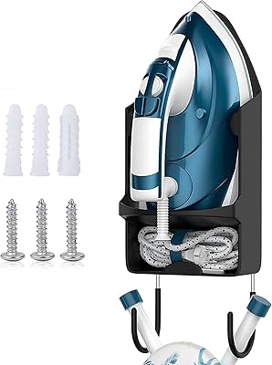Wall support for ironing board, electric iron support for laundry ironing board, storage support with removable hooks for home bathroom cabinet.. DIAYTAR NIGERIA brings the marketplace to your screen with affordable products delivered in 5-8 days.