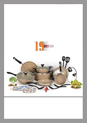AR Cookware GLORY Healthy Ceramic Kitchen Battery with flexible non -stick handle - Naveling kitchen battery 19 rooms with thick marble finish (brown).. DIAYTAR NIGERIA: Revolutionizing how Nigerians shop with affordable prices and prompt delivery services.