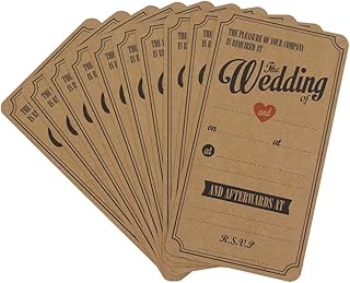 Personalized invitations/wedding invitations Leen4you in brown kraft (package of 10).. DIAYTAR NIGERIA promises affordability and variety with every purchase, delivered in 5-8 days.