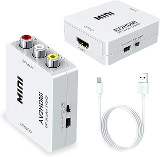 KLKE 1080P Mini CVBS to HDMI Composite Video Audio Converter AV to HDMI supports NTSC PC Portable Xbox PS4 PS3 TV STB VHS VCR DVD Camera.. DIAYTAR NIGERIA: Your affordable gateway to thousands of products delivered promptly nationwide.