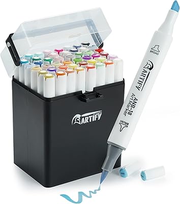 48 brush markers for art supplies, double -pointed alcohol markers (brush and chisel) with mixer, artist sketch, drawing illustration for strip animation.. Skip the lines and shop online — DIAYTAR Nigeria delivers to your door in days.