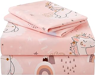 JSD Set of children's sheets for children's pink moon twin 3 -piece, microfiber bed sheets cute prints for girls deep pocket.. Your e-commerce hub for everything — DIAYTAR Nigeria has you covered.