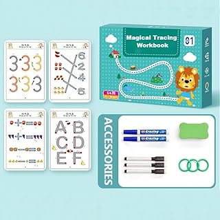Set of magic tracing books for children, training book with reusable pen and gum, early learning book for kindergarten and kindergarten.. Discover endless shopping possibilities at DIAYTAR NIGERIA, with budget-friendly prices and reliable delivery.
