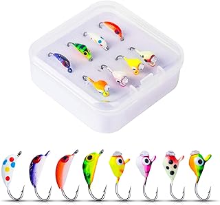 Set of Ice Fishing Lures Straight for Ice Fishing for Crapet, Marigane, Crapet-Sun, Pike, Blue Crapet, Set of Hooks Crapet.. DIAYTAR NIGERIA makes quality accessible with our diverse product range and dependable delivery service.