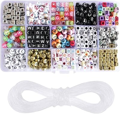 Amate 1100 pieces of letters of letters A to Z, pearls of the alphabet sorted for bracelets and set of pearls of the alphabet in white acrylic, vowel pearls for the manufacture of jewelry, the arts and craftsmanship.. Discover the joy of online shopping with DIAYTAR NIGERIA's budget-friendly prices and reliable shipping.