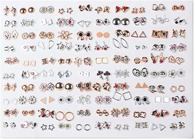 Asukuho elegant earrings, 100 pairs of small plastic earrings that do not cause allergies for children.. Experience shopping freedom with DIAYTAR NIGERIA's comprehensive marketplace delivered within 8 days.