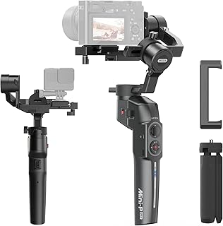 Cardan stabilizer for Moza Mini B smartphone, foldable cardan with 3 axes for cameras without mirror, compatible action cameras with Sony A6300/A6600 A7R3 RX100 III, Gopro 8/7/6/5, Dji Osmo.. DIAYTAR NIGERIA connects you with thousands of products at competitive prices, delivered within a week.