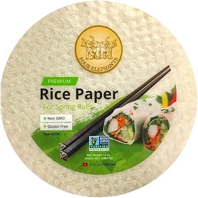 Extra wide luxury round rice paper of four elephants 12 oz without GMOs 25 cm (1).. Your trusted shopping partner, DIAYTAR NIGERIA offers extensive selection with quick delivery options.