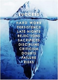Wall poster on canvas vozeria with iceberg, successful motivation design, canvas for living room, house, bedroom and office, decoration with setting ready to hang.. Your trusted shopping partner, DIAYTAR NIGERIA offers extensive selection with quick delivery options.
