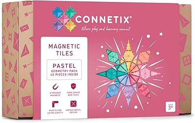 LOT LOT LOT OF 40 Pastel geometric magnetic tiles | Connect and learn.. DIAYTAR NIGERIA: Empowering Nigerians with access to affordable products delivered within 8 days.