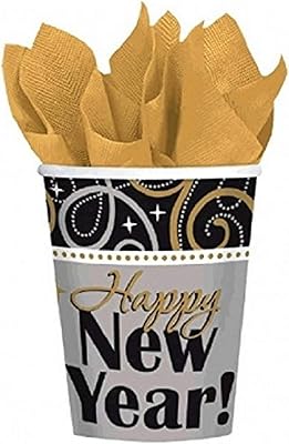 AMSCAN Lot of 8 sparkling paper cups and New Year's party gifts, 9,263.6 g, several colors.. DIAYTAR NIGERIA: Your trusted marketplace that combines variety, affordability and reliable shipping.