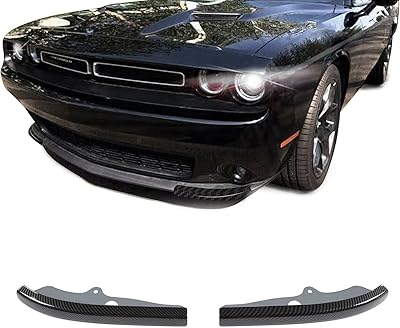 Holkar front bumper lip skirt cover for Dodge Challenger Pak R/T GT SRT Plus, carbon fiber, 2 pieces.. Your budget-friendly online marketplace, DIAYTAR NIGERIA delivers a world of products in just 5-8 days.