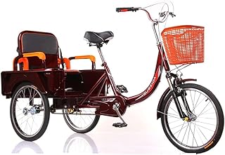 Tricycle for elderly people with 3 wheels with large basket and rear seat, 20 -inch trike cruiser for leisure and shopping, black.. DIAYTAR NIGERIA stands as your affordable shopping ally with nationwide delivery in just 5-8 days.