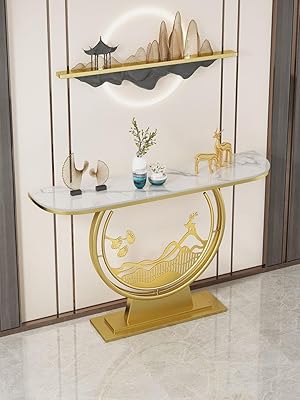Elegant console table, house console with metal frame and marble tray for entrance, living room, office, to improve house decoration 120 cm.. From tech gadgets to groceries, DIAYTAR Nigeria is your all-in-one online store. And the best part? Delivery happens fast — between 5 to 8 days.