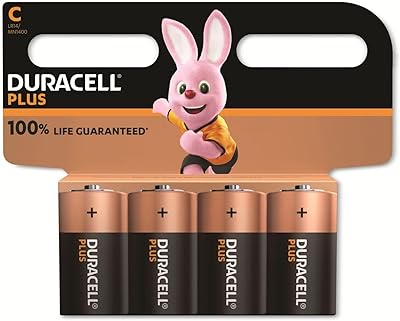 Alkaline batteries Duracell Plus C for children, 1.5 volt LR14 MN1400, package of 4.. DIAYTAR NIGERIA transforms online retail with unbeatable prices and consistent delivery timeframes.