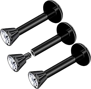 3pcs 5/16 \ "Internal anodized thread 16 g Black labert piercing vertical jewelry Marilyn monroe 2.5 mm crystal 8 mm set of body piercings, stainless steel, n a.. Shop across categories at DIAYTAR NIGERIA with the confidence of prompt and budget-friendly delivery.