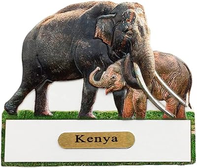 3D elephant refrigerator magnet Kenya Souvenir Gift Home and kitchen decoration.. Shop smart with DIAYTAR NIGERIA, offering a vast product range delivered to your doorstep within a week.