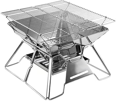Foldable barbecue, portable charcoal grill, stainless steel wood stove, camping stove for garden/picnic/party.. Discover a world of affordable shopping with DIAYTAR NIGERIA's vast marketplace delivered to you in days.