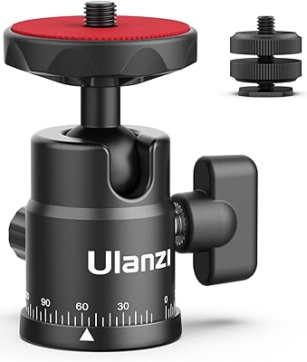 Mini ball joint, Ulanzi H28 panoramic tripod head + double claw medium for digital reflex camera, photography fixing adapter, Gopro Cam camcorder accessories, smartphone, light microphone, 5.5 lb loading.. Enjoy effortless shopping and speedy delivery with DIAYTAR Nigeria.