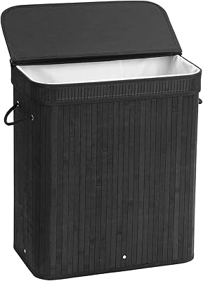 Linen basket with lid, rattan linen basket 72 L with removable lining, foldable storage basket for dirty clothes with handles for laundry (black).. For everyday items and more, trust DIAYTAR Nigeria.
