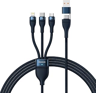 USB Data Cable Type-C with fast charge-C Baseus Flash Series 100 W 2 for 3, 4 feet, blue.. Shop electronics, clothes, and everything in between on DIAYTAR Nigeria.