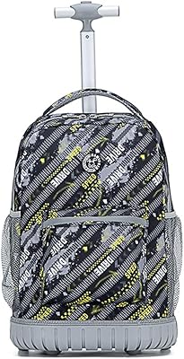 School bag on rolls 2 in 1 for children, backpack with versatile wheels with 18 -inch waterproof casters, portable roller travel bag to transport luggage, cart, school, computer and books.. DIAYTAR NIGERIA: Where affordable online shopping meets reliable delivery across Nigeria.