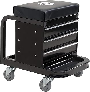 Mechanic bench with casters - toolbox with padded chair seat and garage casters - capacity of 450 lb, by Omega Lift.. Everyday deals, every category — only on DIAYTAR Nigeria.