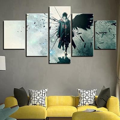 Yyzbjaoz 5 panels per artist wall decor at home poster printing photo on canvas 5 rooms uchiha sasuke narut anime hd impression easy to hang.. Your complete shopping companion, DIAYTAR NIGERIA offers extensive selection delivered within the week.