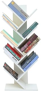 Wooden multi -layer multilayer bookcase, wooden multilayer book storage shelf, open -ended shelf for living room, desk, bedroom, decorative library for books/CD/Films (9 layers, white).. DIAYTAR NIGERIA: Making quality products accessible to all Nigerians at affordable prices.