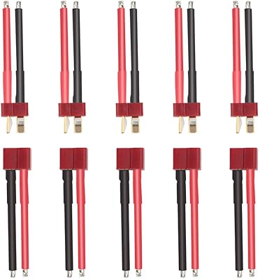 T -connector T connector, SIM socket and NAT Male connectors and female silicone female AWG for lithium battery cable lipo RC, 5 pairs.. DIAYTAR NIGERIA: Where value meets variety with reliable nationwide delivery in under 8 days.