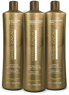 Brazilian cocoa hair treatment set, 3 x 1 liter.. DIAYTAR NIGERIA: Where affordability meets variety in Nigeria's most comprehensive online marketplace.