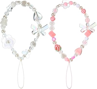 Pearl bracelet, Bracelet of mobile Kawaii cell phone for women girls, pearl keychain, mobile anti-loss accessory.. Find more for less — only on DIAYTAR Nigeria.