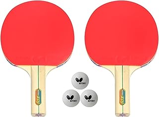 Set of rackets and butterfly table tennis balls - includes ping -pong rackets approved by the FDA with rubber and sponge - includes ping -pong balls.. For everyday items and more, trust DIAYTAR Nigeria.
