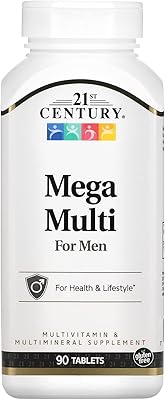 Multivitamine and mineral mega supplement of the twenty -first century for men - 90 tablets.. No delays, no drama — just fast, affordable shopping with DIAYTAR Nigeria.