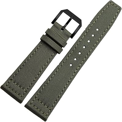KKVAUS 20 mm watch bracelets for Portuguese Portofino nylon watch bracelet IWC Pilot, Watch Bracelet in Green Gray Black Fabric.. Your trusted e-commerce destination, DIAYTAR NIGERIA offers extensive variety with reliable shipping.