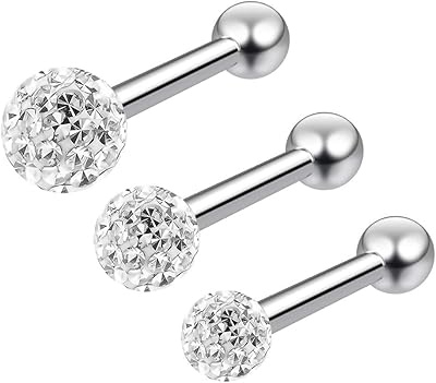3pc 16g triple helix front piercing barbell studs scintillating glitter.. Your budget-friendly online marketplace, DIAYTAR NIGERIA delivers a world of products in just 5-8 days.