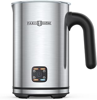 Electric milk mousseur 4 in 1 in 300 ml stainless steel, hot and cold automatic mousseur and latching, silent operation and LED indicators.. Get more, save more — only on DIAYTAR Nigeria.